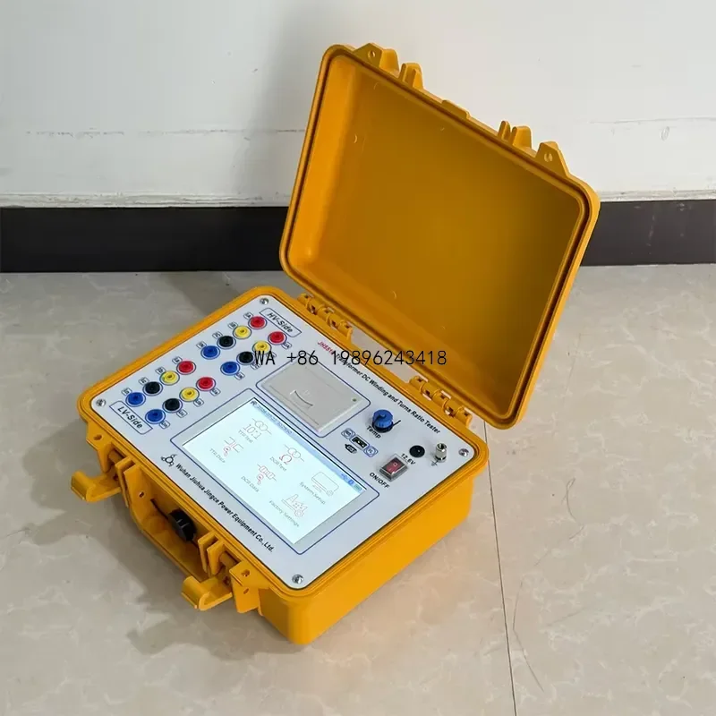 Wmwmnu for English Spanish French Portuguese Russian Transformer DC Winding Turn Ratio Tester TTR Meter with Single Wiring