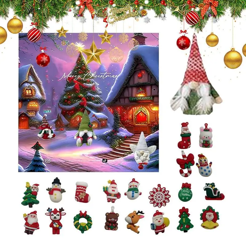 Christmas Calendar Countdown To Holiday Cartoon Christmas Plushies And Accessories Holiday Centerpieces Collectible Dolls Home