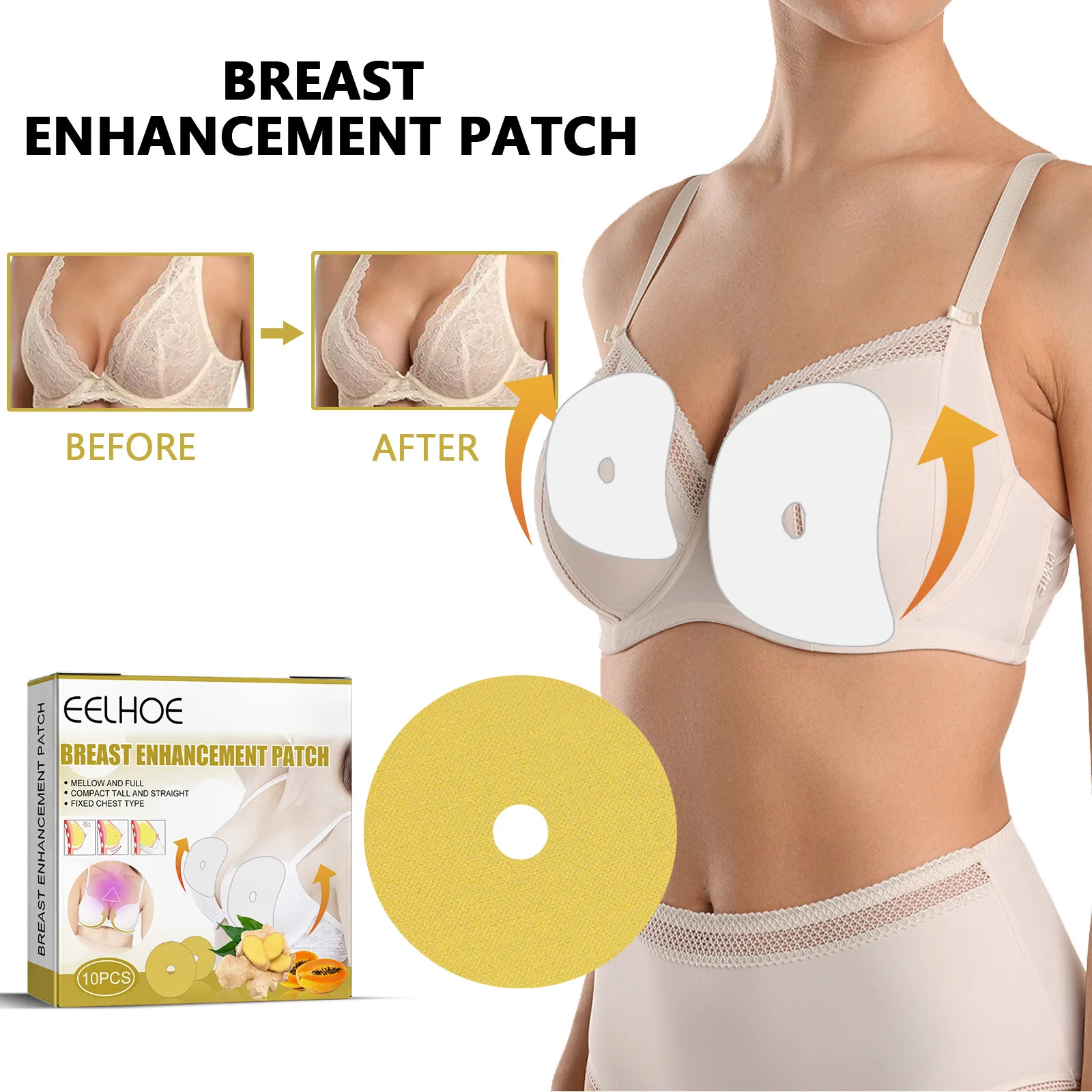 Breast Firming Patch Promote Female Hormone Bust Augmentation Breast Enhancement Upright Lifter Anti Sagging Bigger Chest Care