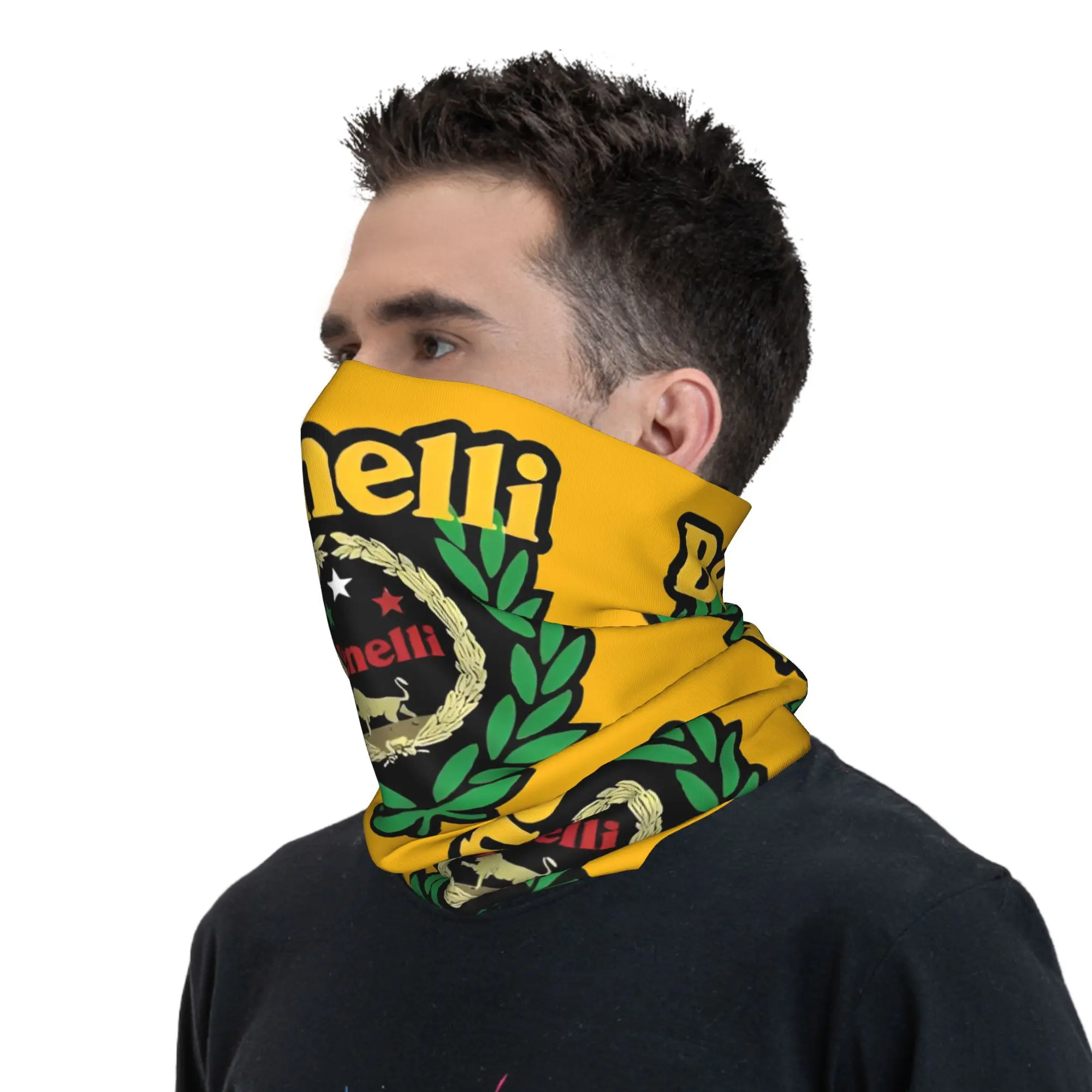 Benutzerdefinierte B-Benellis Motorrad Bandana Halsmanschette für Ski Laufen Männer Frauen Wickelschal Rennmotor Sturmhaube Wärmer