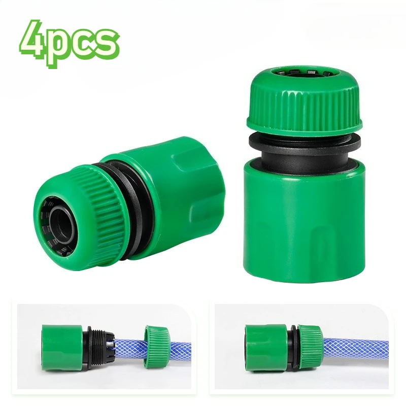 4pcs Garden Quick Hose Connector 1/2 End Double Male Hose Coupling Joint Adapter Extender Set for Hose Joint Irrigation Systems