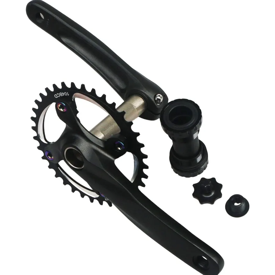 

Шатуны 170 мм 30T 32T 34T 36T 38T Односкоростной комплект шатунов для горного велосипеда для шоссейного велосипеда для бездорожья и городской езды с