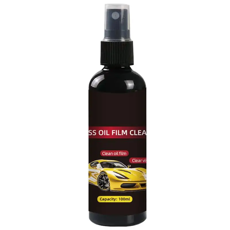 Glass Oil Film Removal Liquid 100ml Car Windshield Oil Film Cleaning Spray SUV Minivan And Caravan Dirt Mud Bird Droppings