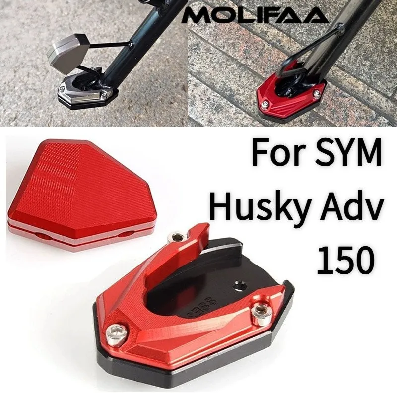 

For SYM Husky Adv 150 Motorcycle CNC Side Stand Enlarge Plate Side Support Extra Pedal Kickstand Enlarger Foot Pad Accessories