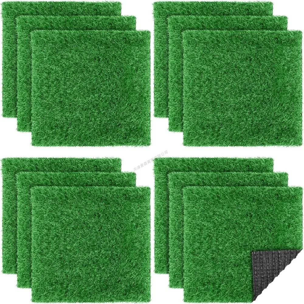 2/4/6 Uds. Estera de césped Artificial DIY parche de césped falso cuadrado interior exterior jardín césped Patio balcón estera de césped sintético para manualidades