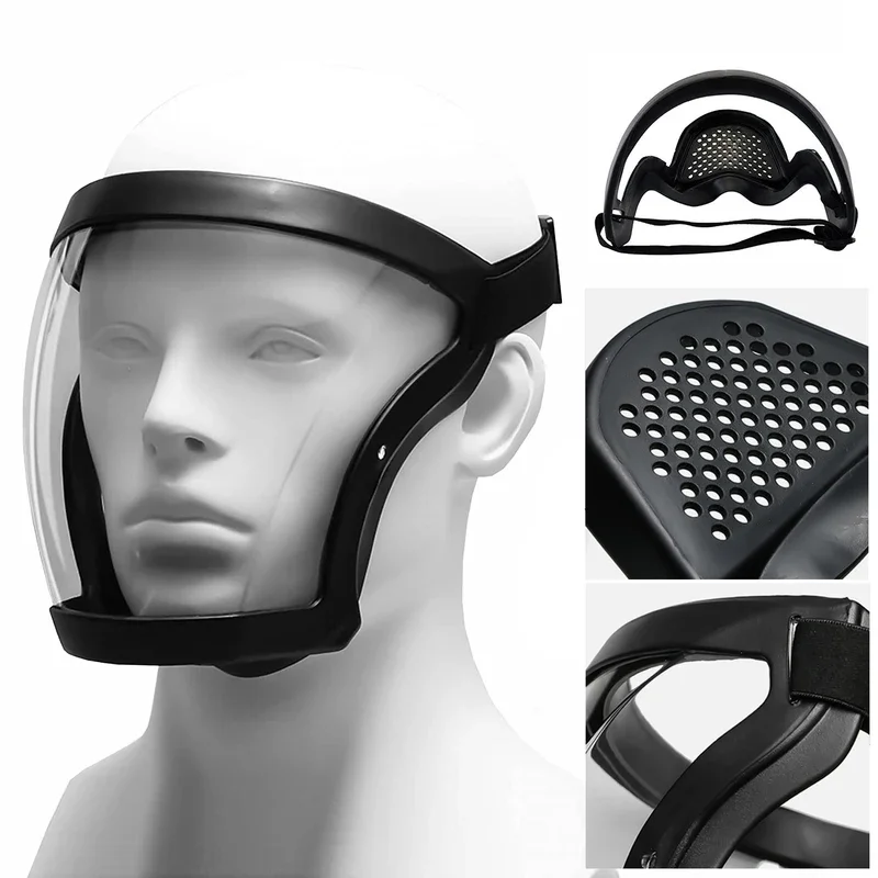 Transpelarent Full Face Shield Mask Head Protective Cover Eye Safety Glasses Kitchen Tools Screen Visitors Dust WindProof Anti-F