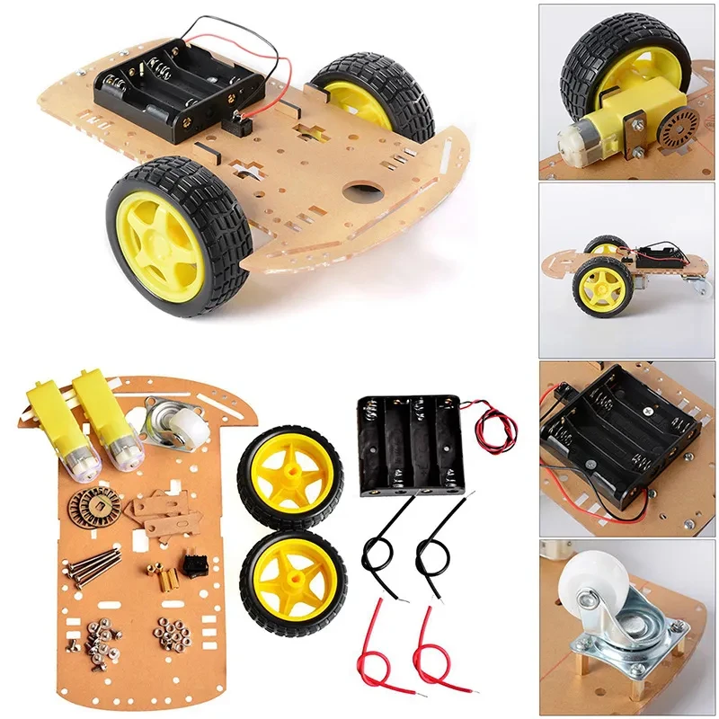 Smart Robot Car 2WD Motor Chassis /Tracing Remote Control Two-wheel Drive Three-wheel Universal Wheel Parts For Arduino Diy Kit