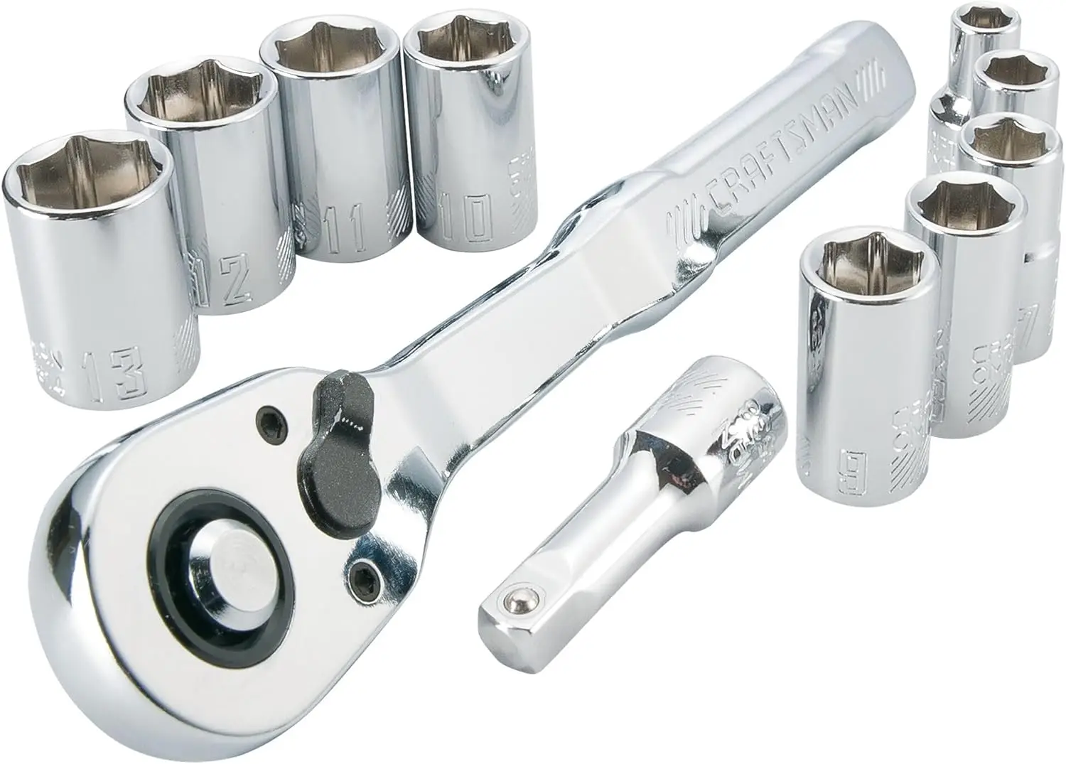 Juego de Herramientas Mecánicas Profesionales, Métricas, con Enchufe de 1/4 de Pulgada, Kit de 11 Piezas para Automoción y Proyectos de Bricolaje