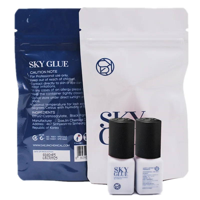 Pegamento Original Sky 1s de secado rápido, pegamento fuerte para extensiones de pestañas postizas, bajo olor, sin irritación, herramientas de maquillaje, 5g