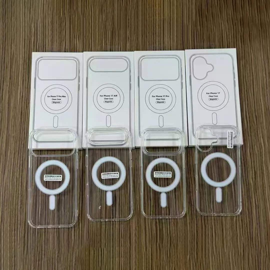 

Оптовая продажа, магнитный чехол для iPhone 17 Pro Max Air 17Pro, кристально прозрачный противоударный чехол, магнитный чехол с беспроводной зарядкой, 10 шт./лот