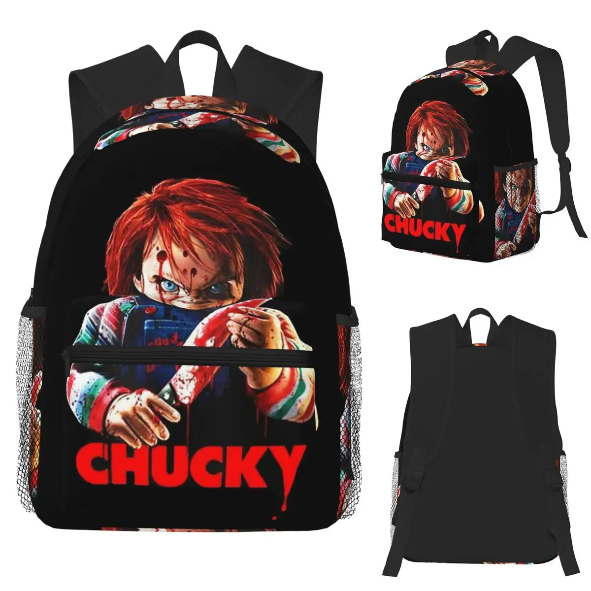 Bride Of Chucky Horror Film Movie Student Backpack School Bag Hiking Travel Daypack for Men Women Bookbag Shoulder Bags