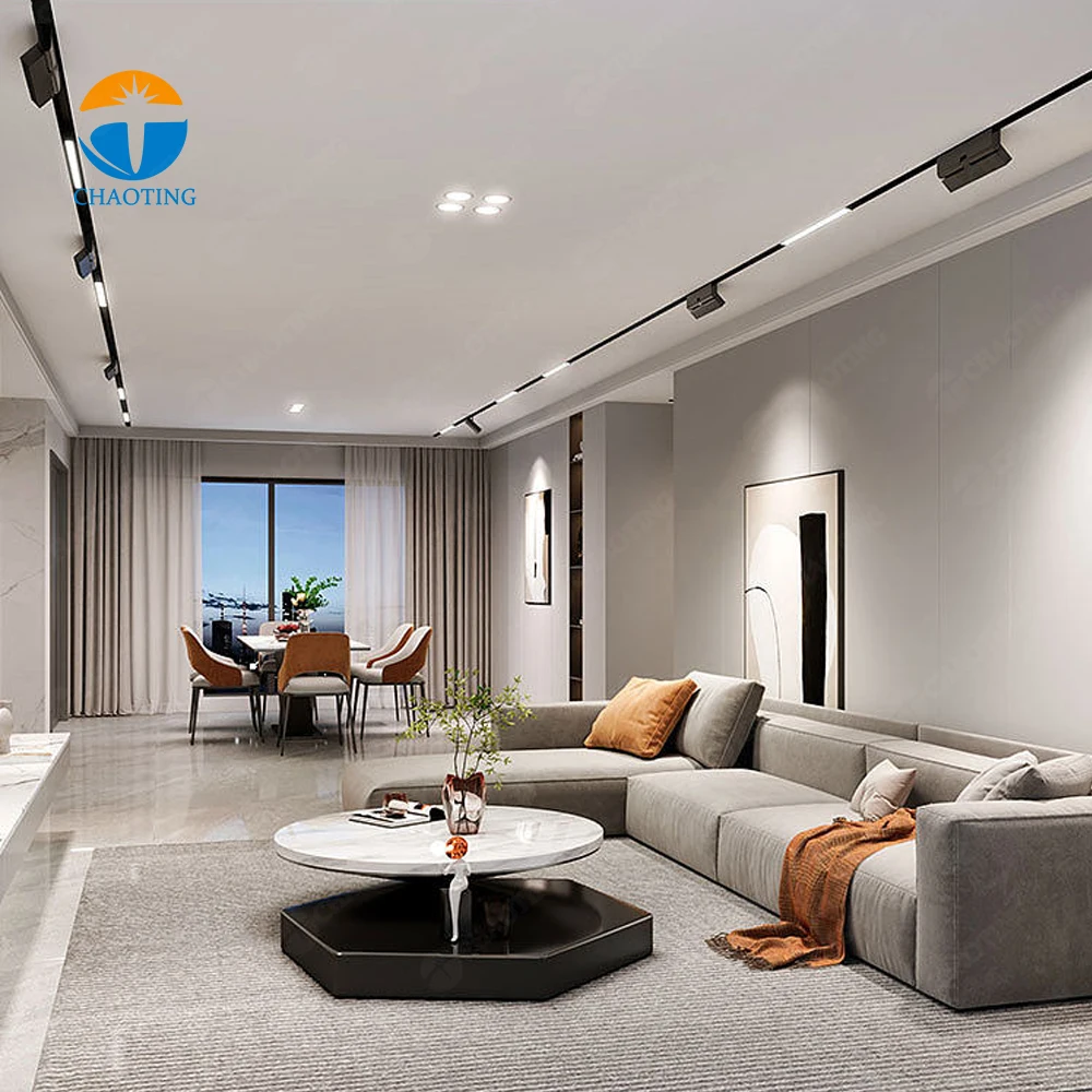 Linear Track Light Free Combination Easy Installation Surface Recessed 48V Spotlight 12W LED Magnetic Track Light System