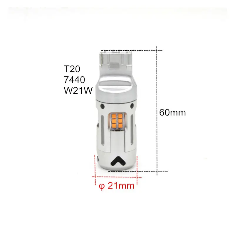 P21W PY21W 7440 3156 Canbus Turn signal Light  Front and Rear turn signal 1556LM 26w  No strobe Intelligent IC Decoding 2pc