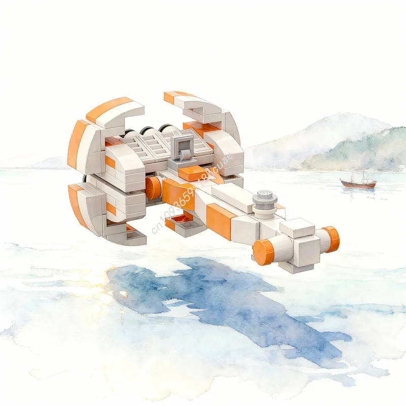 

150 деталей MOC Star Battle: Модель «Разбитое сердце» — Конструктор, Строительные блоки, Сборная модель, Идея для подарка на Рождество, Развивающая игрушка