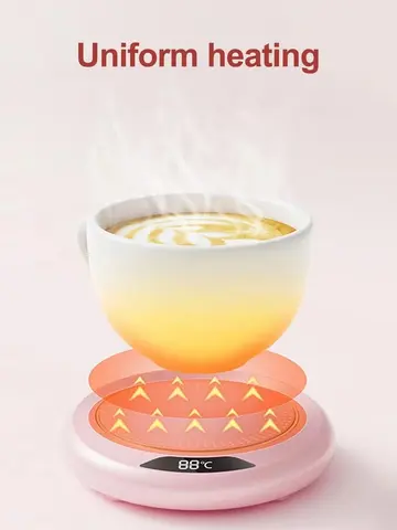 USB Heating Coaster 3 Speed Adjustment Thermostatic 55 Degrees Constant Temperature Warmer for Coffee Mug Milk Tea Water Cup