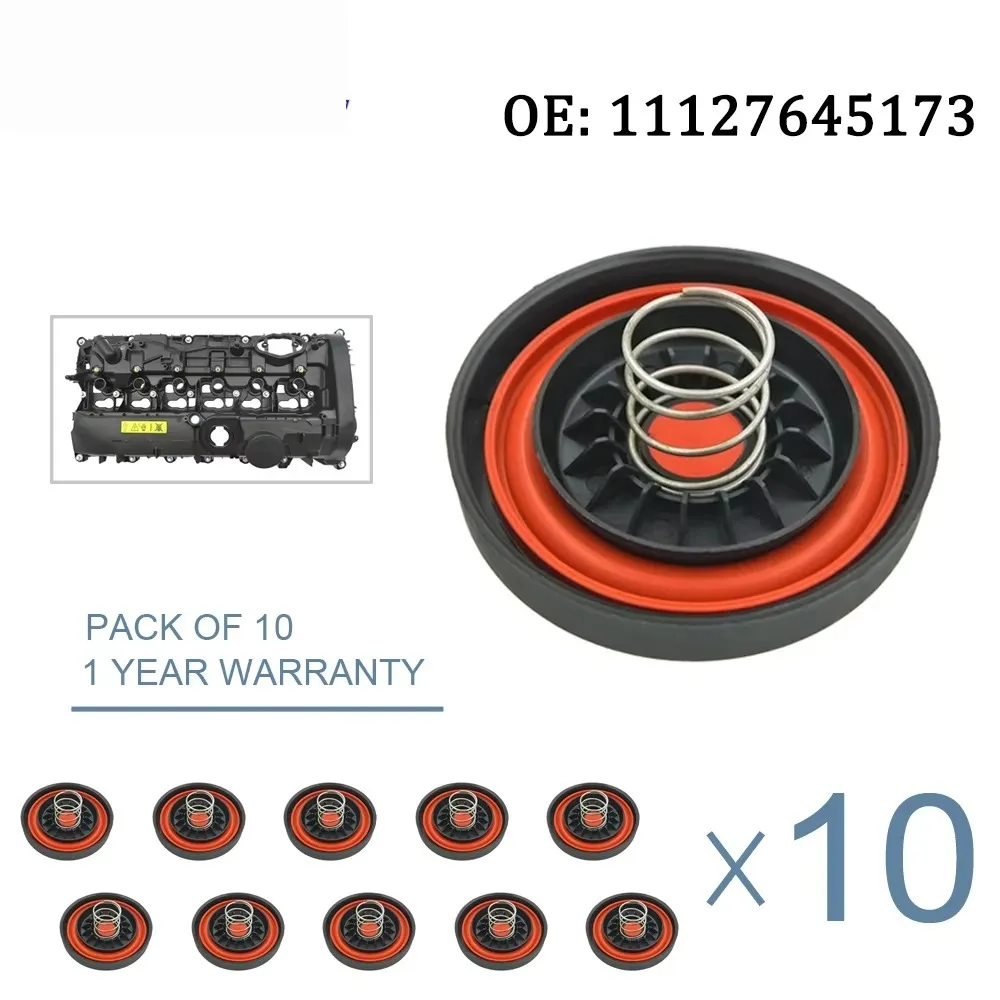 

Diafragma cubierta válvula membrana, 10 PCV, 11127645173 para BMW B58 3 '4' 5 '7' F20 F21 F22 F23 F32 F33 F36 G11 G12 X3 X4 M