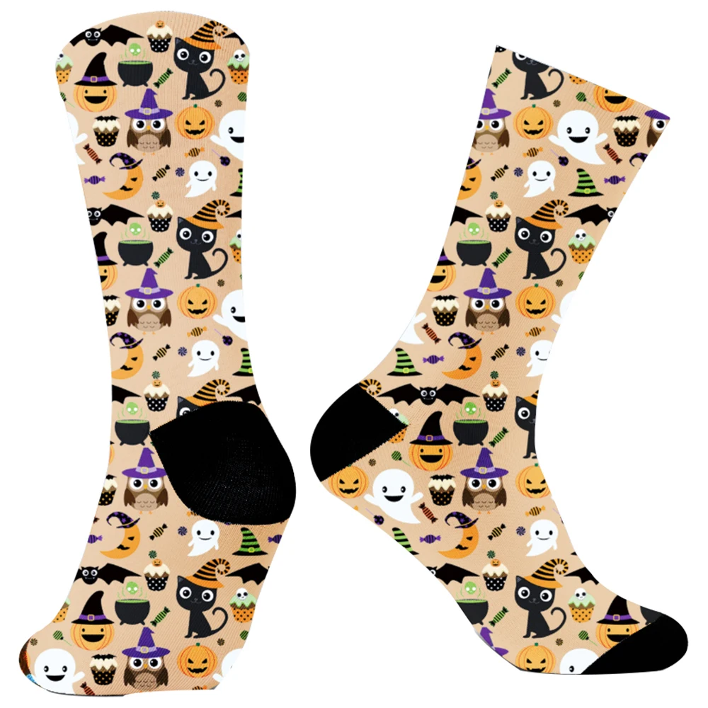 2024 neue Sommer dünne atmungsaktive Blumen Vögel Kunst Katze Tier druck Harajuku lange Baumwolle transparente Socken