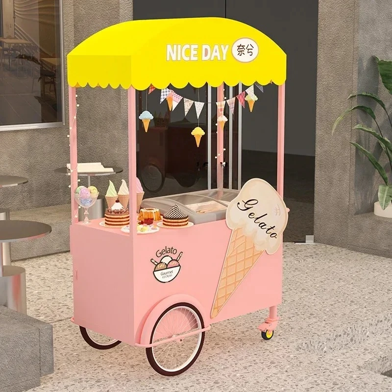 YH5 Commercial Street Food Snack Market Stall Car Stall Display Promotional Car Night Market Stall Dining Car