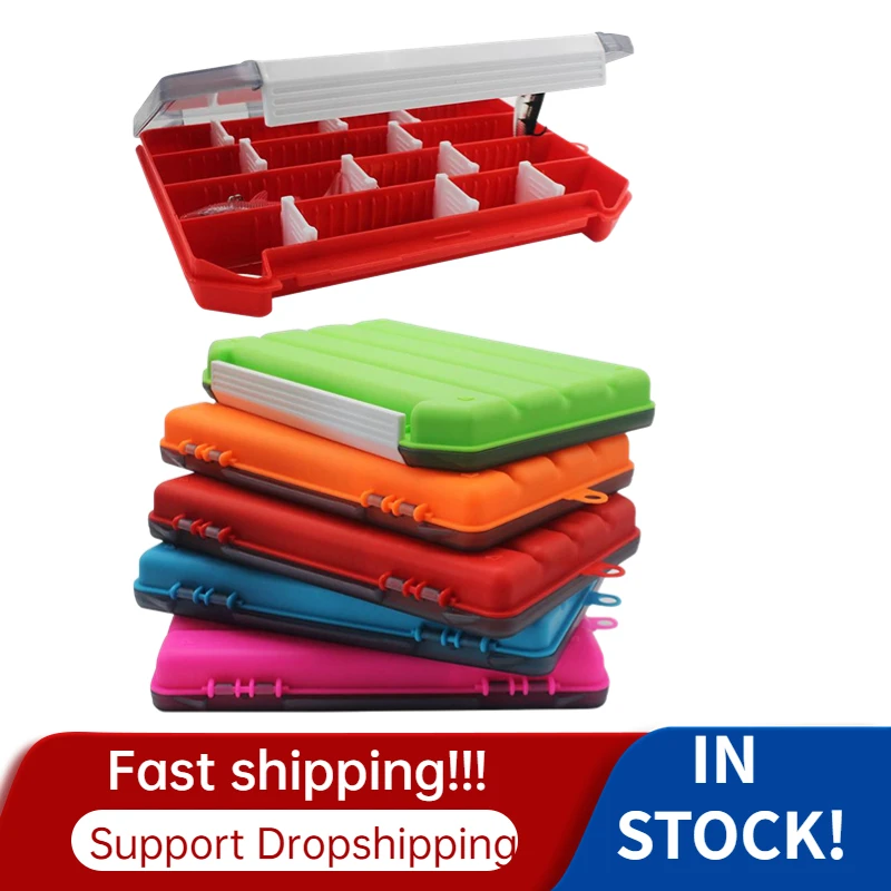 Fishing Tackle Box Storage Tray with Removable Dividers Fishing Lures Hooks Case Soft Bait Lure Hooks Accessories Pesca Tool