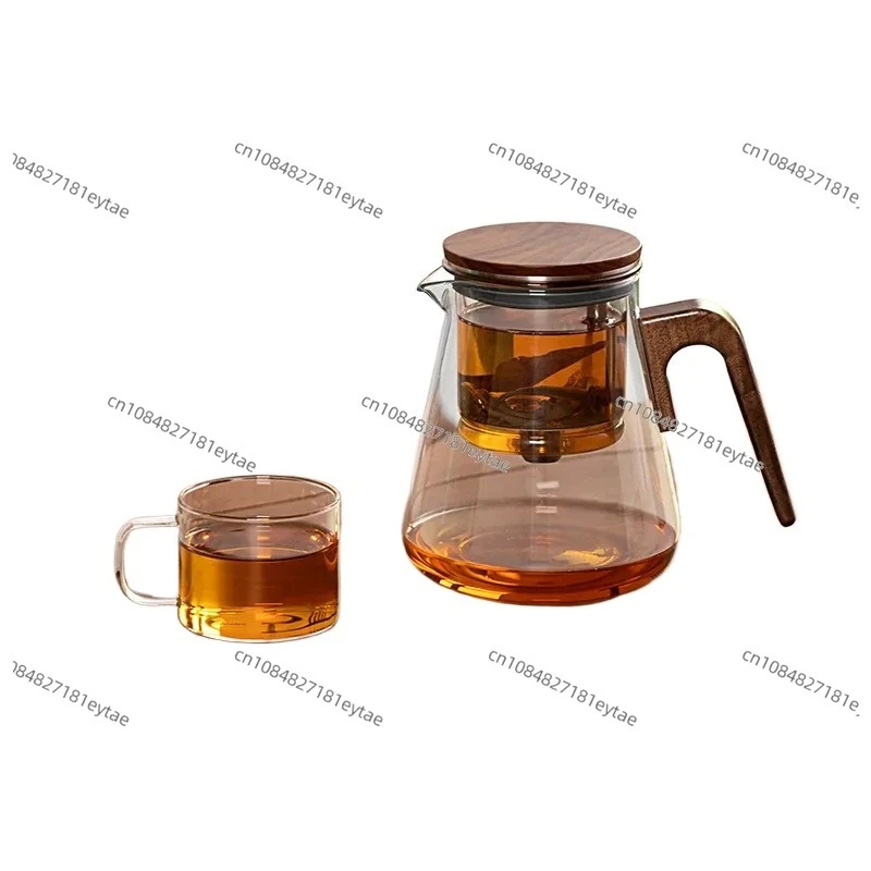Thermal insulation separation bubble teapot, heat-proof glass teapot, simple filter teacup 500ml