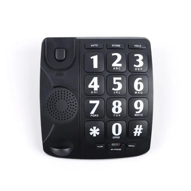 DurableWired Fixed Landline Phone Large Key Elderly Customer Service Phone One-click Dialing