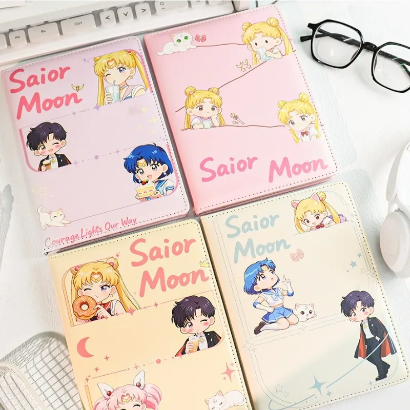 

Hot Anime Sailor Moon Series Full Color Underline Notebook Cartoon Pattern PU Diary Book Stationery Reward Gift