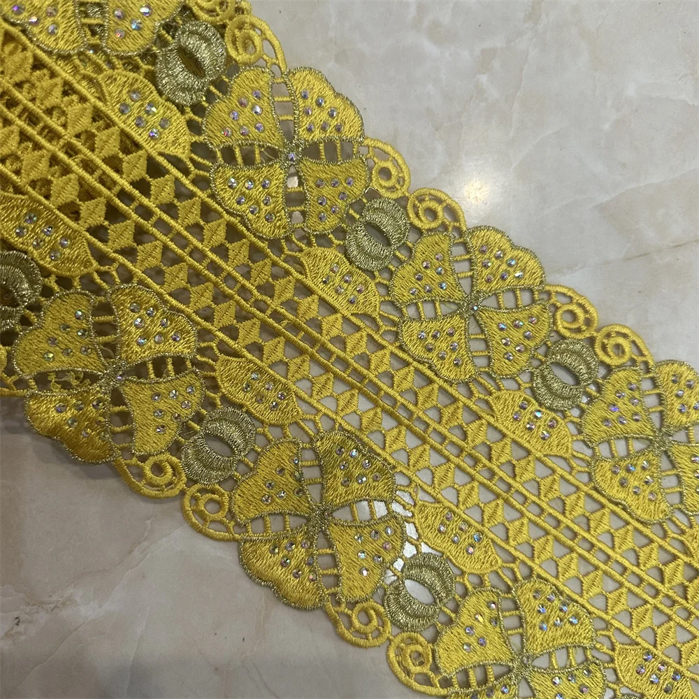 More designs fashion Rhinestone Lace Trim 9.5 yards for Wedding dress decoration