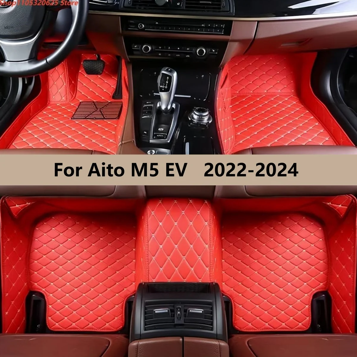

Car Floor Mats For Aito M5 EV 2022 2023 2024 Floor Mats For Cars All Weather Waterproof Full Set