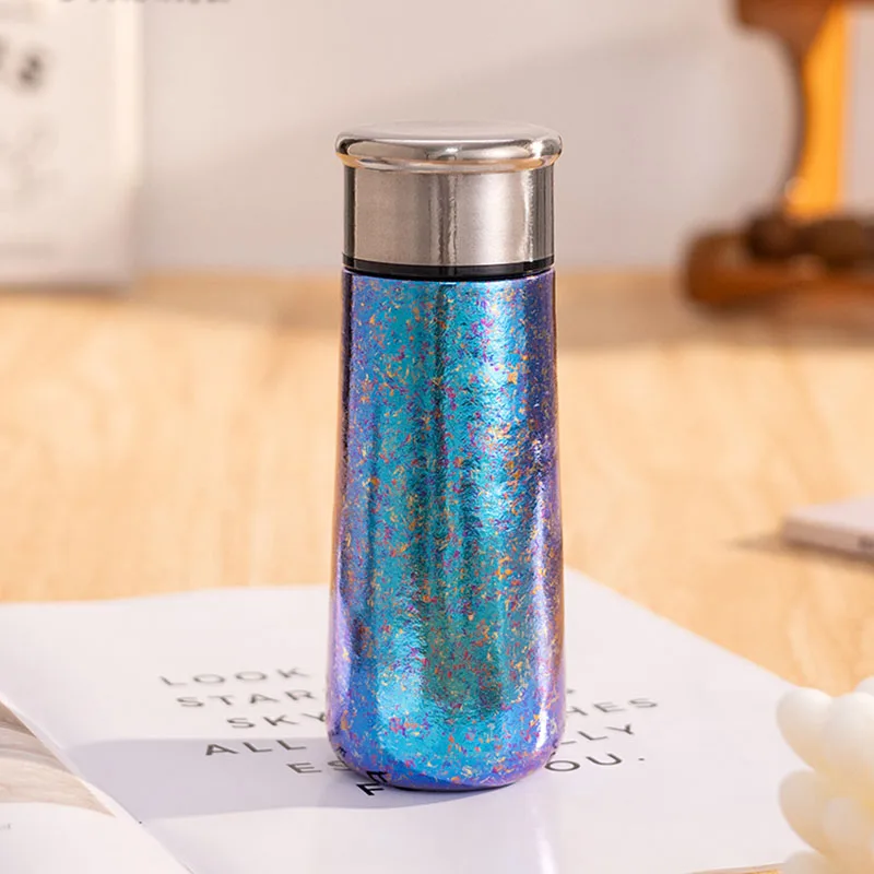 

260ml Mini Pure Titanium Thermos Cup/Bird's Nest Cup For Office,Gifts and Outdoor,Double-Layer Vacuum Flask/Pocket Water Bottle