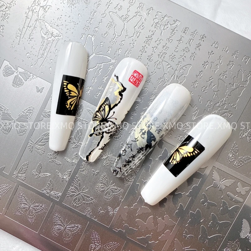 NAIL ART STAMPING PLATES BUTTERFLY TEMPLATES FLOWER IMAGEPLATE