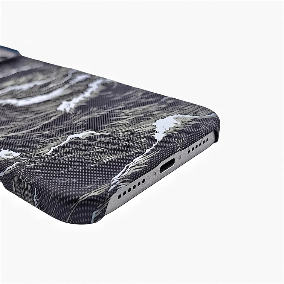Luxury For Magsafe Carbon Fiber Texture PC Phone Case For iPhone 17 16 15 14 Pro Max New Frosted Frameless Dissipation Cover view 6