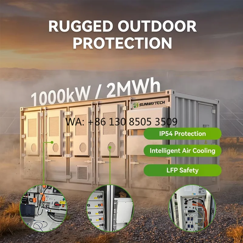20ft ESS with Advanced Air Thermal Management | 1MWh LiFePO4 Battery | 1000kW Continuous Output