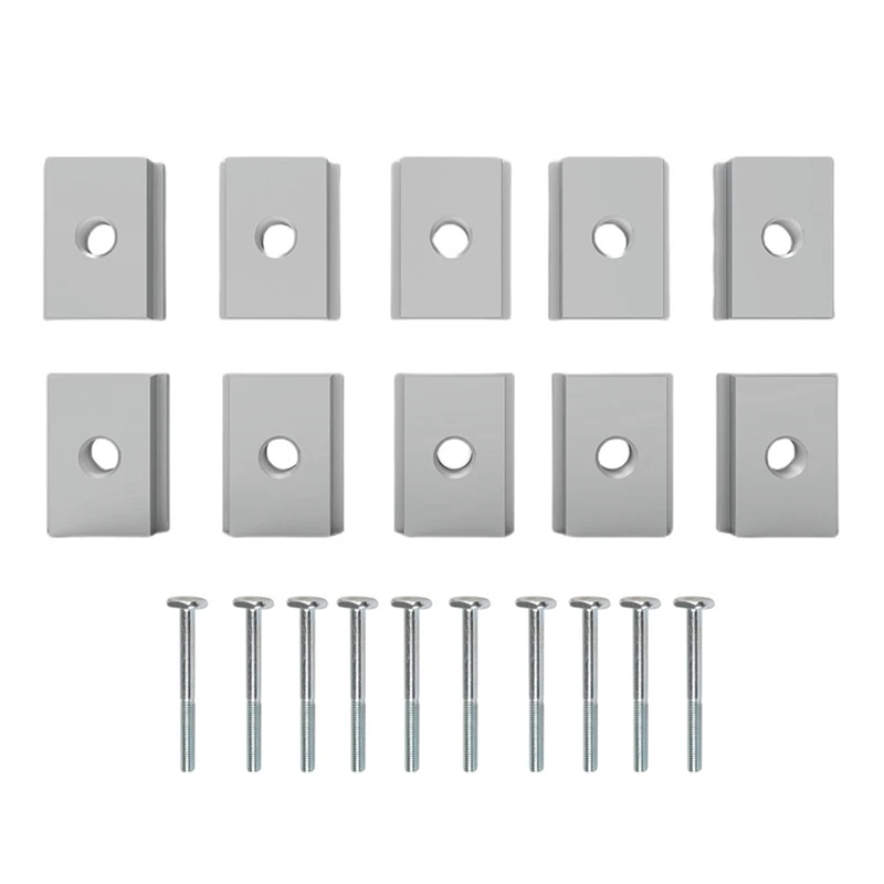 10PCS M8 T-Slider T-Slot Aluminum Alloy T Slot Nut Jigs Screw Slot Fastener With M8 Screws