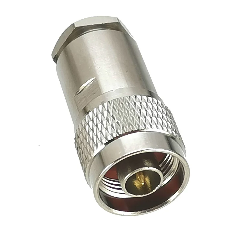 Conector coaxial JXRF L16 Tipo N cabeça macho para LMR400, RG6, RG8, RG213, 7D-F e RG58