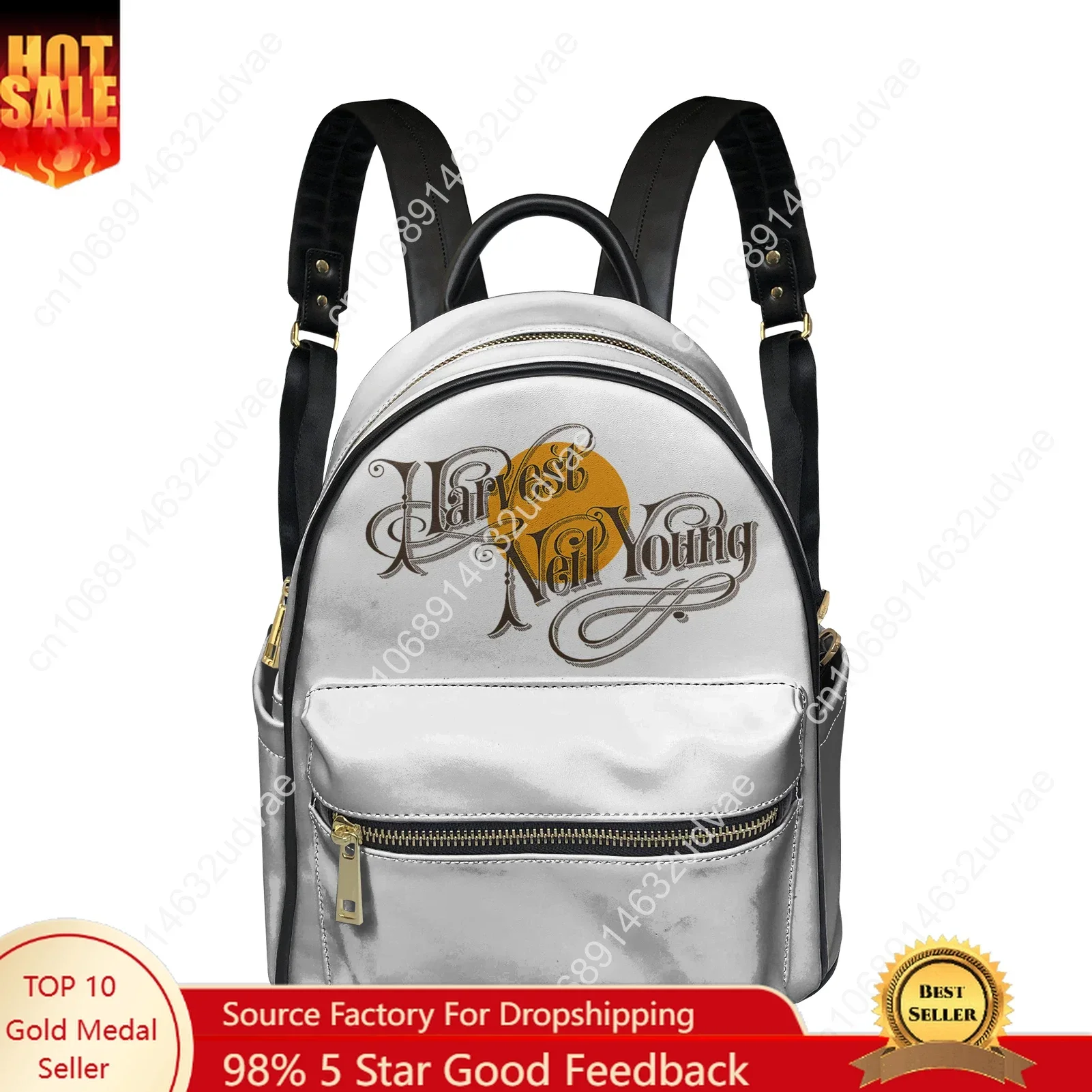 Neil Young Backpack Womens Men Knapsack Personalized Text Image Double Shoulder Bag Business Bookbag Rucksack Gift Daypack