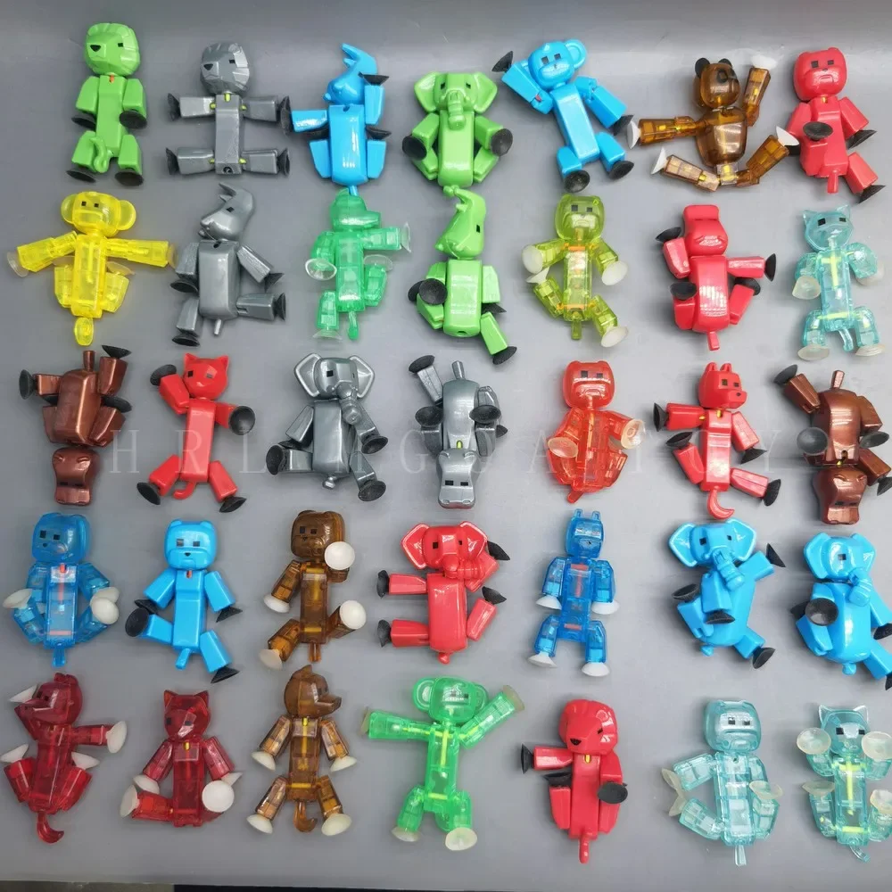 Kan kiezen 8 cm Stikbot Sticky Robot Actie Speelfiguren met Sucker Vervormbare Plastic Dieren Figuur Stikbot Speelgoed