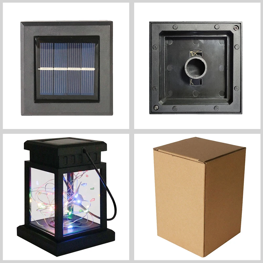 Outdoor Lanterns IP65 Waterproof Rechargeable Flashing Flame Lights Solar Powered LED Hanging Candle Lanterns