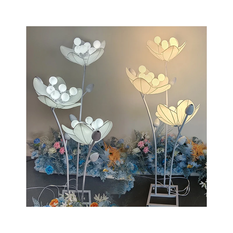 Plly moderne Blume Hochzeit Lichter festliche atmos phä rische Licht für Party Bühne Straße führen Hintergrund dekoration