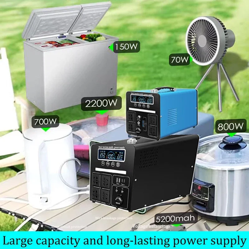 Imagem -04 - Portable Emergency Charging Power Station Gerador Solar Doméstico Outdoor Camping Energy Storage Milhões Mah 220v 110v 3000w