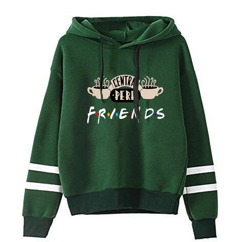 Women Friends TV Show Hooded Sweatshirt Cute Coffee Printing Hoodies Female Autumn Winter Casual Pullover Hoodies