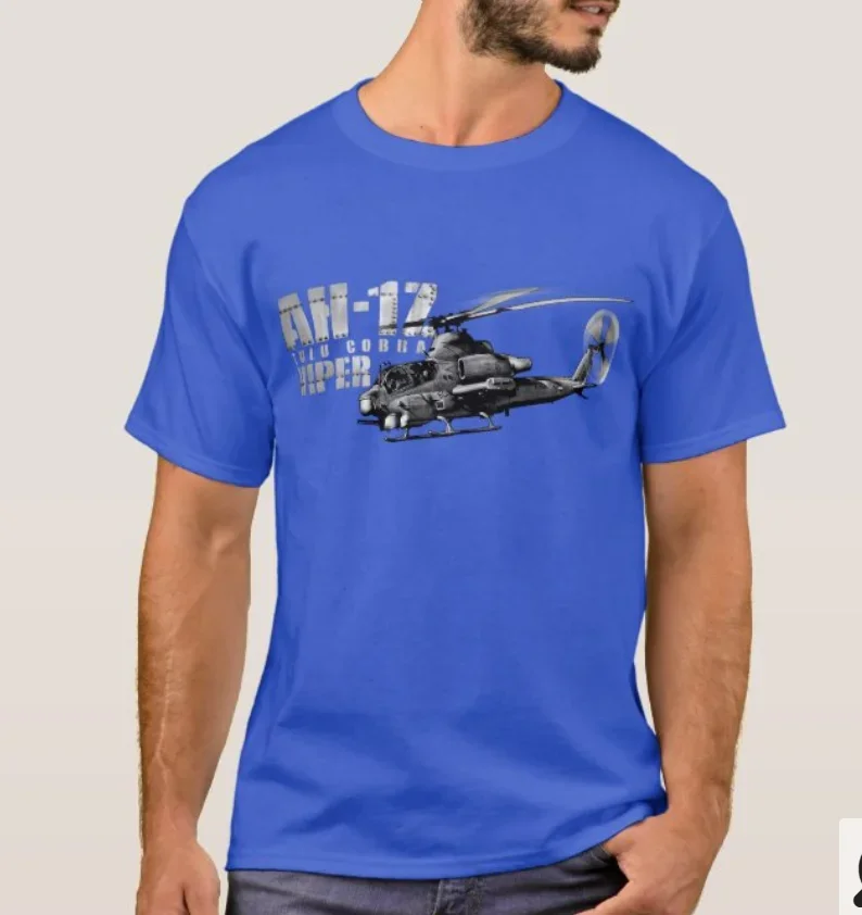 AH-1Z Viper Helicopter Gunship T-Shirt. Summer Cotton Short Sleeve O-Neck Mens T Shirt New S-3XL