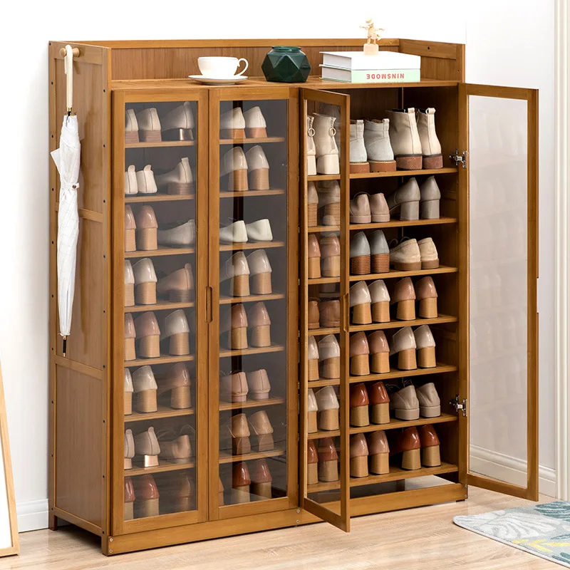 Premium Door shoe cabinet high vertical entry cabinet integrated multi-layer with door