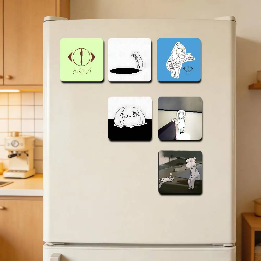 Y-Yorushika Band Japanese Sublimation Magnet Cartoon Anime CuteFridge Magnets Personalized Sublimation Products for Kitchen