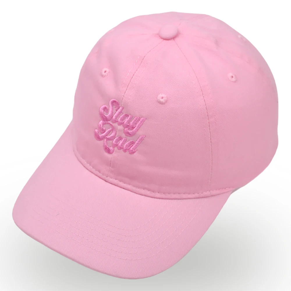 STAY RAD Baseball Cap Pink High Quality Embroidery Mom Hat Summer Women Beach Hat Soft and Comfortable Adjustable Unisex