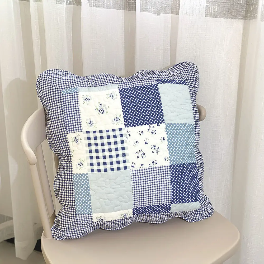 Print Pillow Case Vintage Square Design Sofa Bedroom Comfortable Home Textile 45*45cm Ulzzang Sweet Popular Daily Decorative Ins