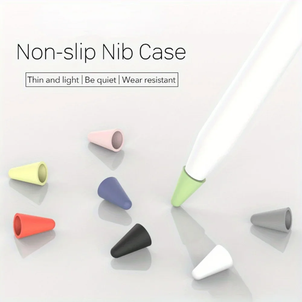 

10 шт., цветной силиконовый чехол для пера для Apple Pencil 1/2/3, сменный чехол для iPad Pencil, сенсорный экран, чехол для пера