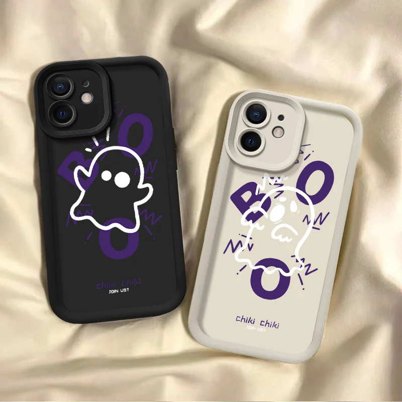 Sky ladder painted Halloween funny lines ghost phone case For iPhone 11 12 13 14 15 pro max