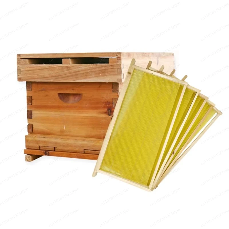 Novice beekeeping free installation beehives have been assembled standard ten-frame boiled wax beehives full set