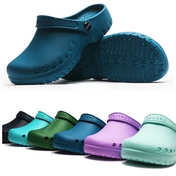 Unisex kayış klasik takunya Sandal katır Jeff tıbbi iş ayakkabısı ameliyathane terlik EVA kaymaz Ultralight cerrahi ayakkabı