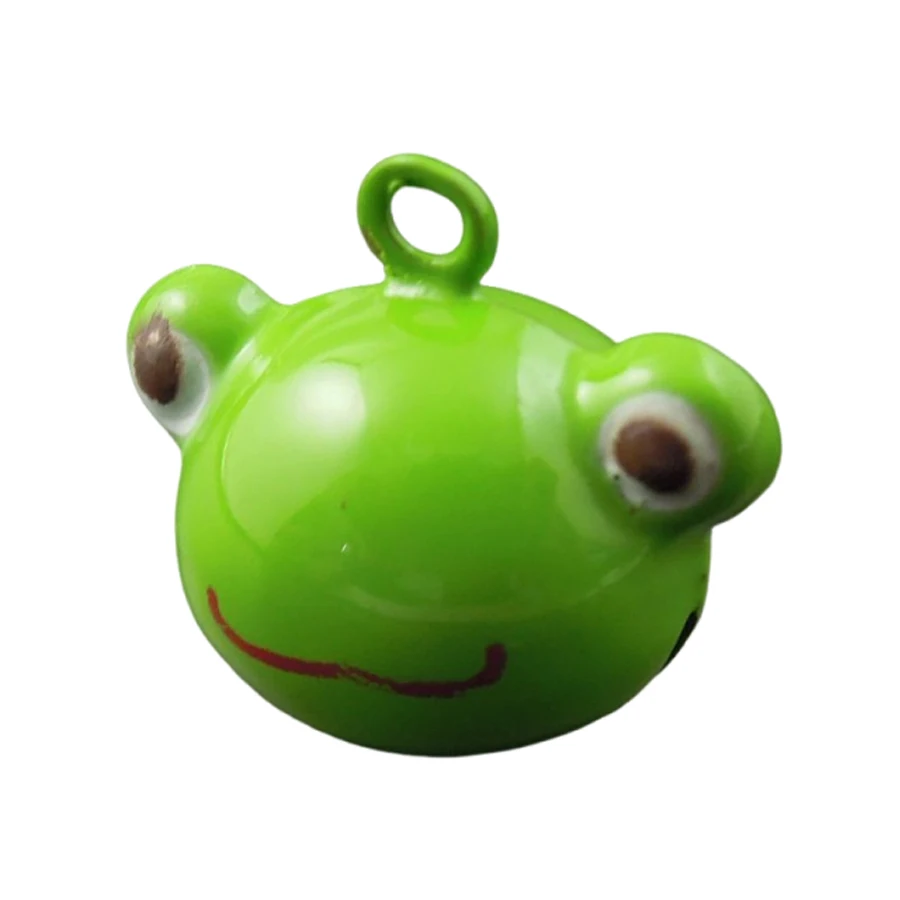 10pcs/lot  Jingle Bells Lot Craft PendantCharms Christmas Frog Phone Pet Decor 21*19*15mm Jewelry Findings Handmade Craft  35287